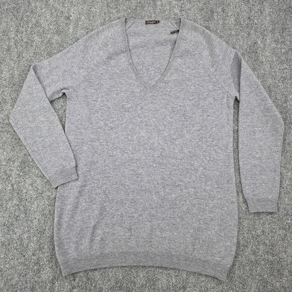 J McLaughlin Sweater Womens Small Gray Cashmere V Neck Knit Pullover Casual - Picture 2 of 15